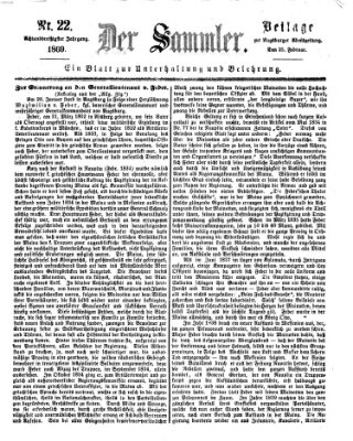 Der Sammler (Augsburger Abendzeitung) Donnerstag 25. Februar 1869