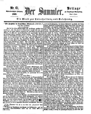 Der Sammler (Augsburger Abendzeitung) Dienstag 1. Juni 1869