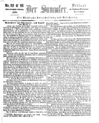 Der Sammler (Augsburger Abendzeitung) Donnerstag 12. August 1869