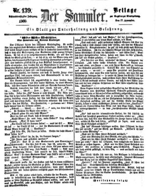 Der Sammler (Augsburger Abendzeitung) Samstag 27. November 1869