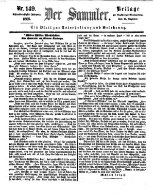 Der Sammler (Augsburger Abendzeitung) Donnerstag 23. Dezember 1869