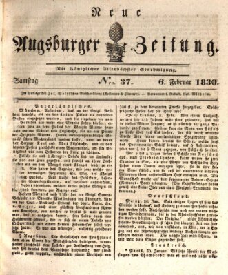 Neue Augsburger Zeitung Samstag 6. Februar 1830