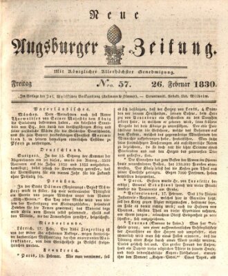 Neue Augsburger Zeitung Freitag 26. Februar 1830