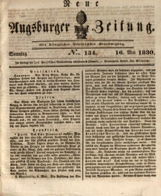 Neue Augsburger Zeitung Sonntag 16. Mai 1830