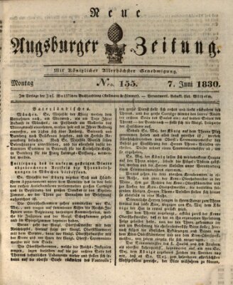 Neue Augsburger Zeitung Montag 7. Juni 1830