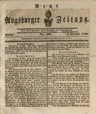 Neue Augsburger Zeitung Montag 8. November 1830