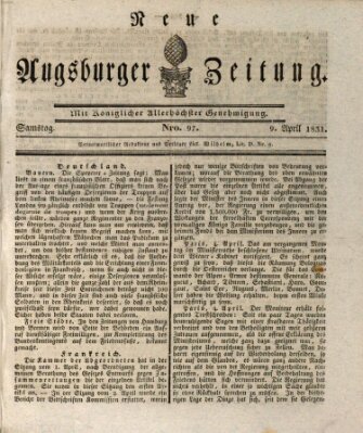 Neue Augsburger Zeitung Samstag 9. April 1831
