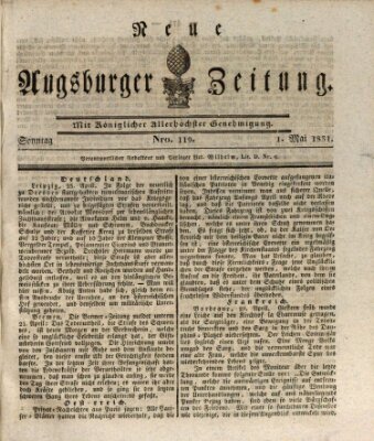 Neue Augsburger Zeitung Sonntag 1. Mai 1831
