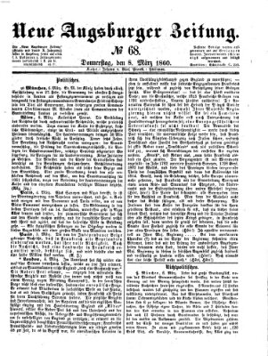 Neue Augsburger Zeitung Donnerstag 8. März 1860