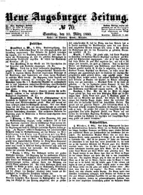 Neue Augsburger Zeitung Samstag 10. März 1860