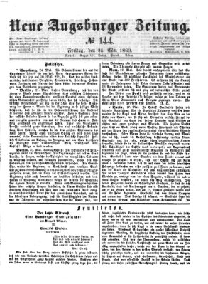 Neue Augsburger Zeitung Freitag 25. Mai 1860