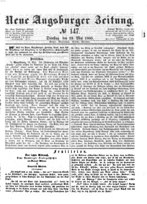 Neue Augsburger Zeitung Dienstag 29. Mai 1860