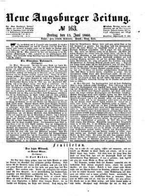Neue Augsburger Zeitung Freitag 15. Juni 1860