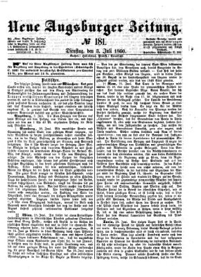 Neue Augsburger Zeitung Dienstag 3. Juli 1860