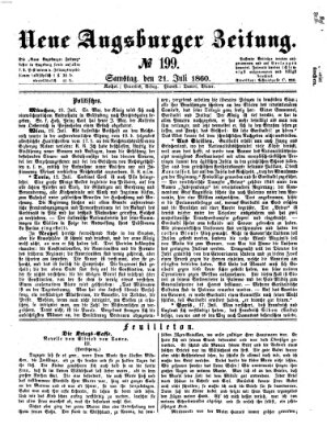 Neue Augsburger Zeitung Samstag 21. Juli 1860