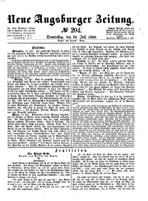 Neue Augsburger Zeitung Donnerstag 26. Juli 1860