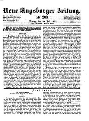 Neue Augsburger Zeitung Montag 30. Juli 1860