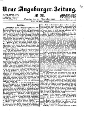 Neue Augsburger Zeitung Sonntag 11. November 1860
