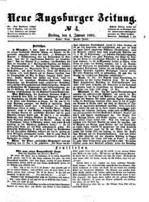 Neue Augsburger Zeitung Freitag 4. Januar 1861