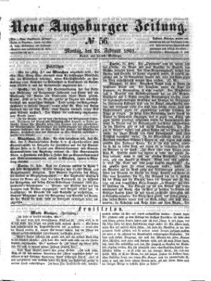 Neue Augsburger Zeitung Montag 25. Februar 1861
