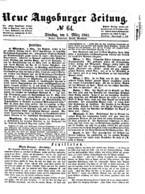 Neue Augsburger Zeitung Dienstag 5. März 1861