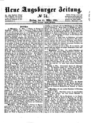 Neue Augsburger Zeitung Freitag 15. März 1861