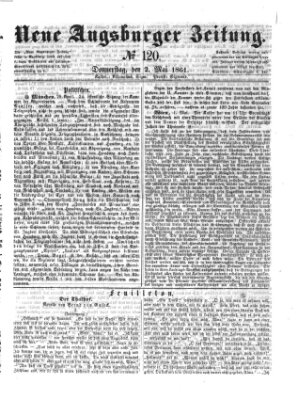 Neue Augsburger Zeitung Donnerstag 2. Mai 1861