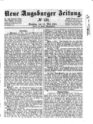 Neue Augsburger Zeitung Sonntag 12. Mai 1861