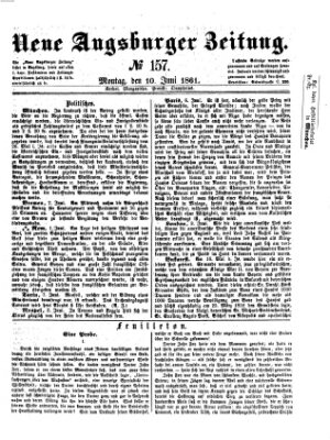 Neue Augsburger Zeitung Montag 10. Juni 1861