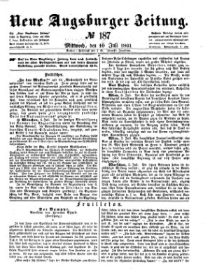 Neue Augsburger Zeitung Donnerstag 11. Juli 1861