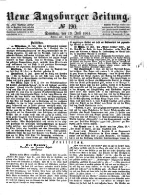 Neue Augsburger Zeitung Samstag 13. Juli 1861