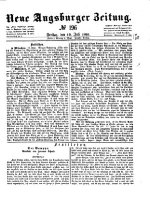 Neue Augsburger Zeitung Freitag 19. Juli 1861
