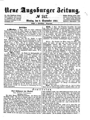 Neue Augsburger Zeitung Montag 9. September 1861