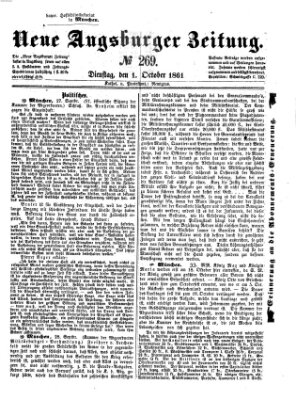 Neue Augsburger Zeitung Dienstag 1. Oktober 1861