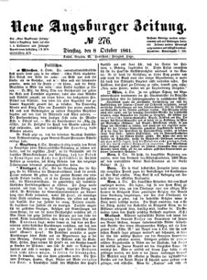 Neue Augsburger Zeitung Dienstag 8. Oktober 1861