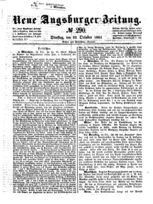 Neue Augsburger Zeitung Dienstag 22. Oktober 1861