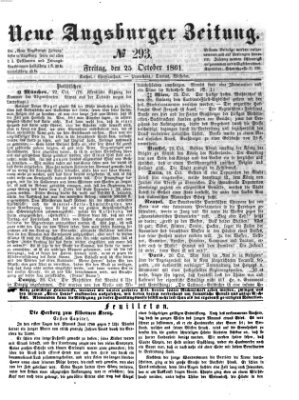 Neue Augsburger Zeitung Freitag 25. Oktober 1861