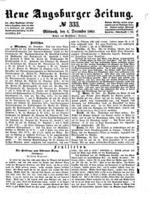 Neue Augsburger Zeitung Mittwoch 4. Dezember 1861
