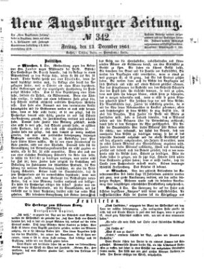 Neue Augsburger Zeitung Freitag 13. Dezember 1861