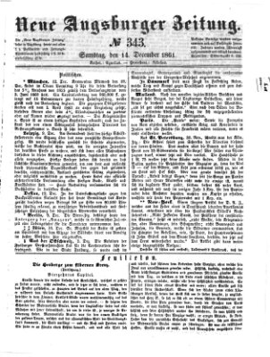 Neue Augsburger Zeitung Samstag 14. Dezember 1861