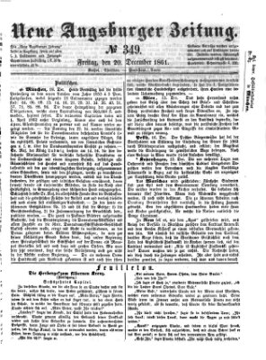 Neue Augsburger Zeitung Freitag 20. Dezember 1861