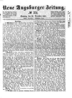 Neue Augsburger Zeitung Sonntag 22. Dezember 1861