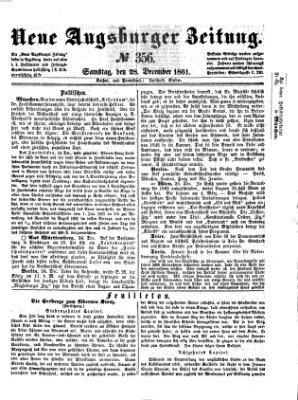 Neue Augsburger Zeitung Samstag 28. Dezember 1861