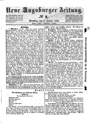 Neue Augsburger Zeitung Samstag 4. Januar 1862