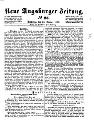 Neue Augsburger Zeitung Samstag 25. Januar 1862
