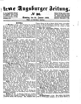 Neue Augsburger Zeitung Sonntag 26. Januar 1862