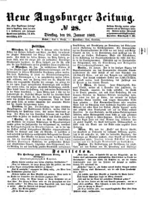 Neue Augsburger Zeitung Dienstag 28. Januar 1862