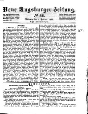 Neue Augsburger Zeitung Mittwoch 5. Februar 1862