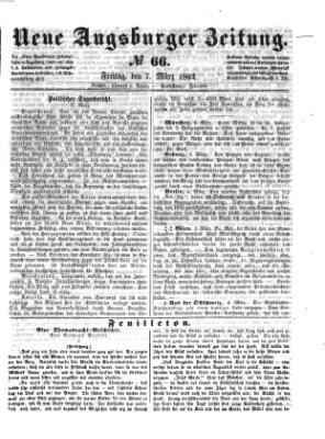 Neue Augsburger Zeitung Freitag 7. März 1862