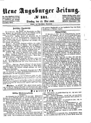Neue Augsburger Zeitung Dienstag 13. Mai 1862